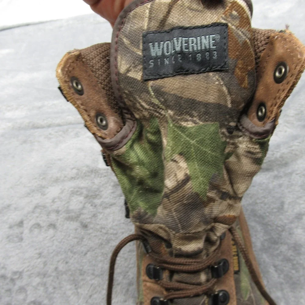 Wolverine GoreTex Boot Men 8 M Camo 600g Waterproof Hard Toe Insulated Work Hunt
